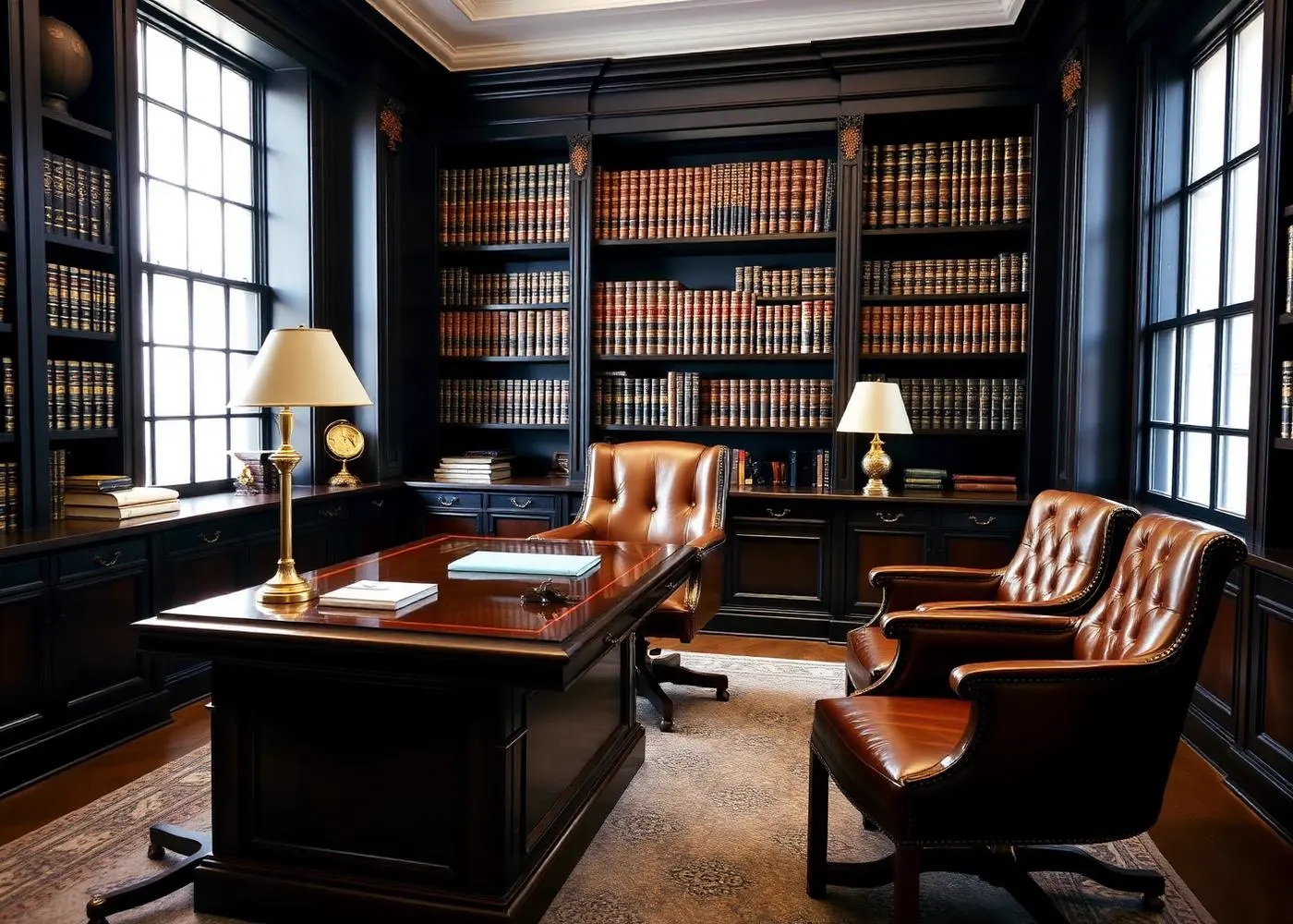 Luxury law office meeting room in Cairo for client consultations